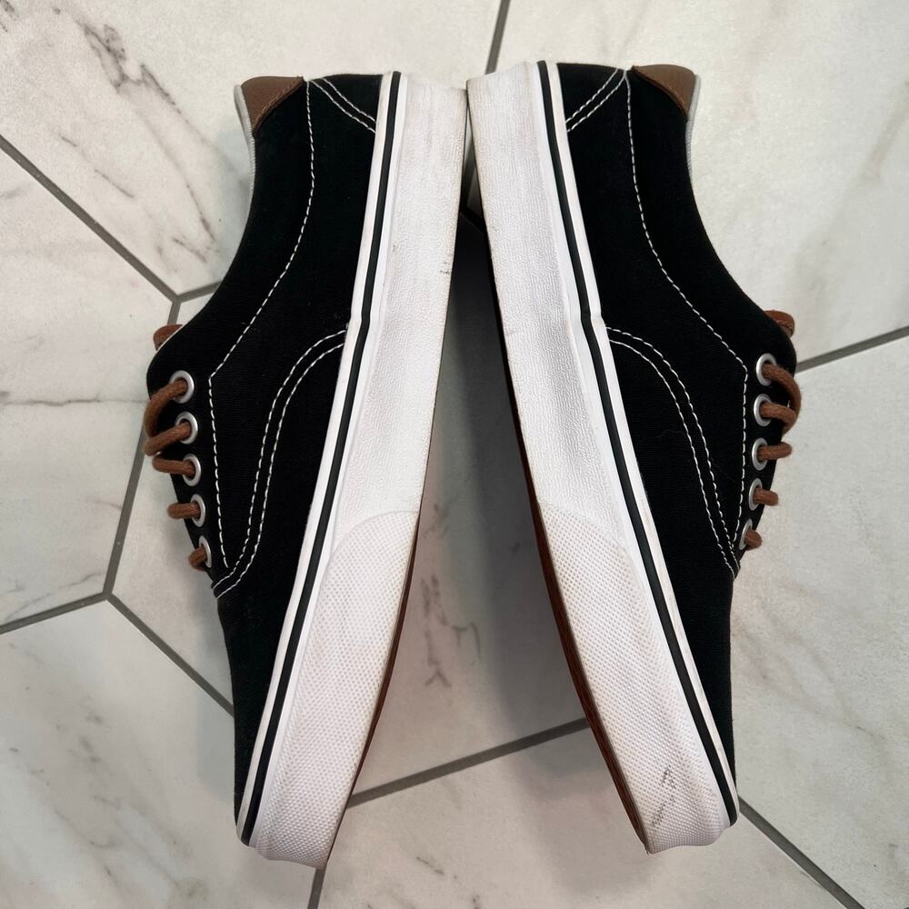 Vans Era 59 Black Canvas Leather Detail Sneaker Shoe Size 8 Women - Picture 5 of 9